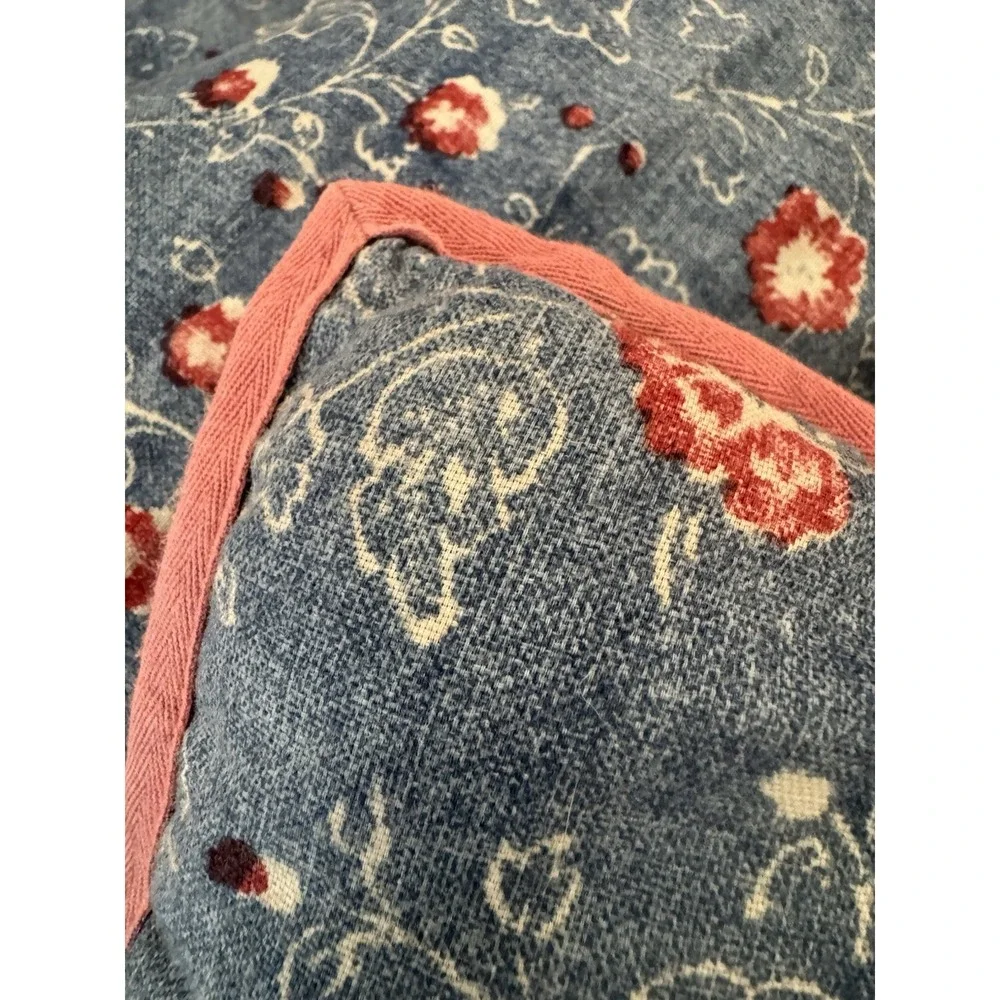 Ralph Lauren Indigo Traveler King Cotton Comforter Floral Cottagecore